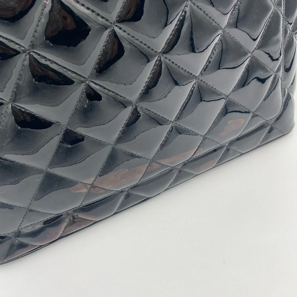 CHANEL Quilted Medallion Tote in Patent Black - Picture 10 of 10